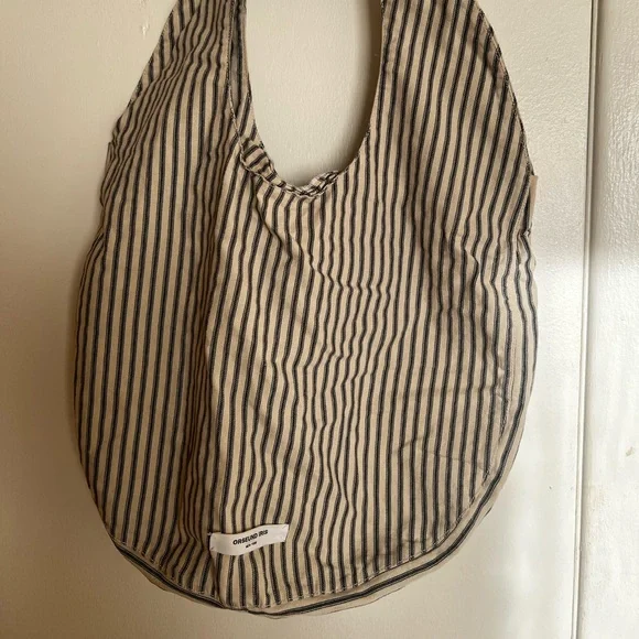 Orseund Iris Black and Tan Striped Tote - Picture 3 of 11